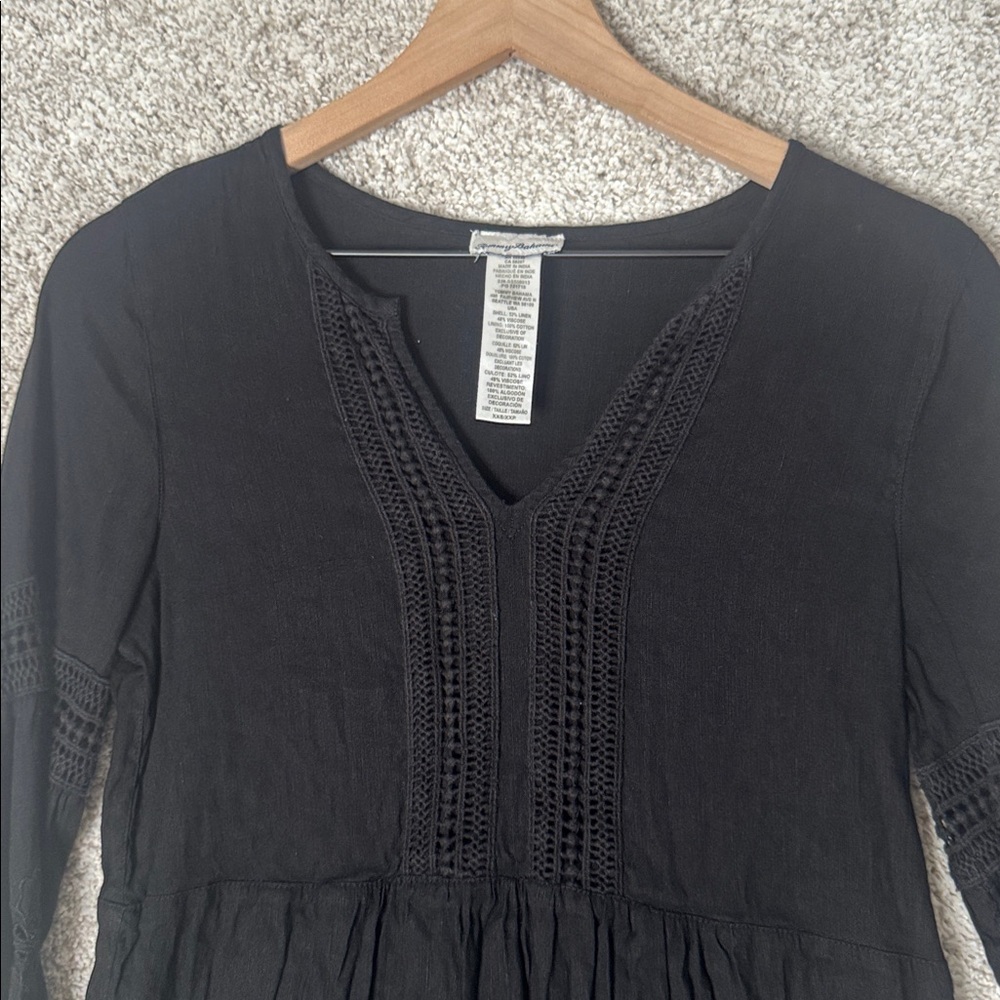 Tommy‎ Bahama delicate flora Maxi dress black XXS - Picture 3 of 9